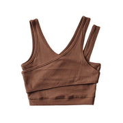 Chic Asymmetric One-Shoulder Slim Crop Vest