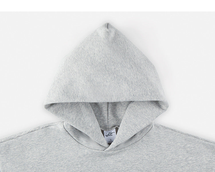 Unisex Fleece-Lined Drop Shoulder Casual Pullover Sweater