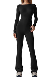 Women's Long Sleeve Body-Sculpting Casual Jumpsuit