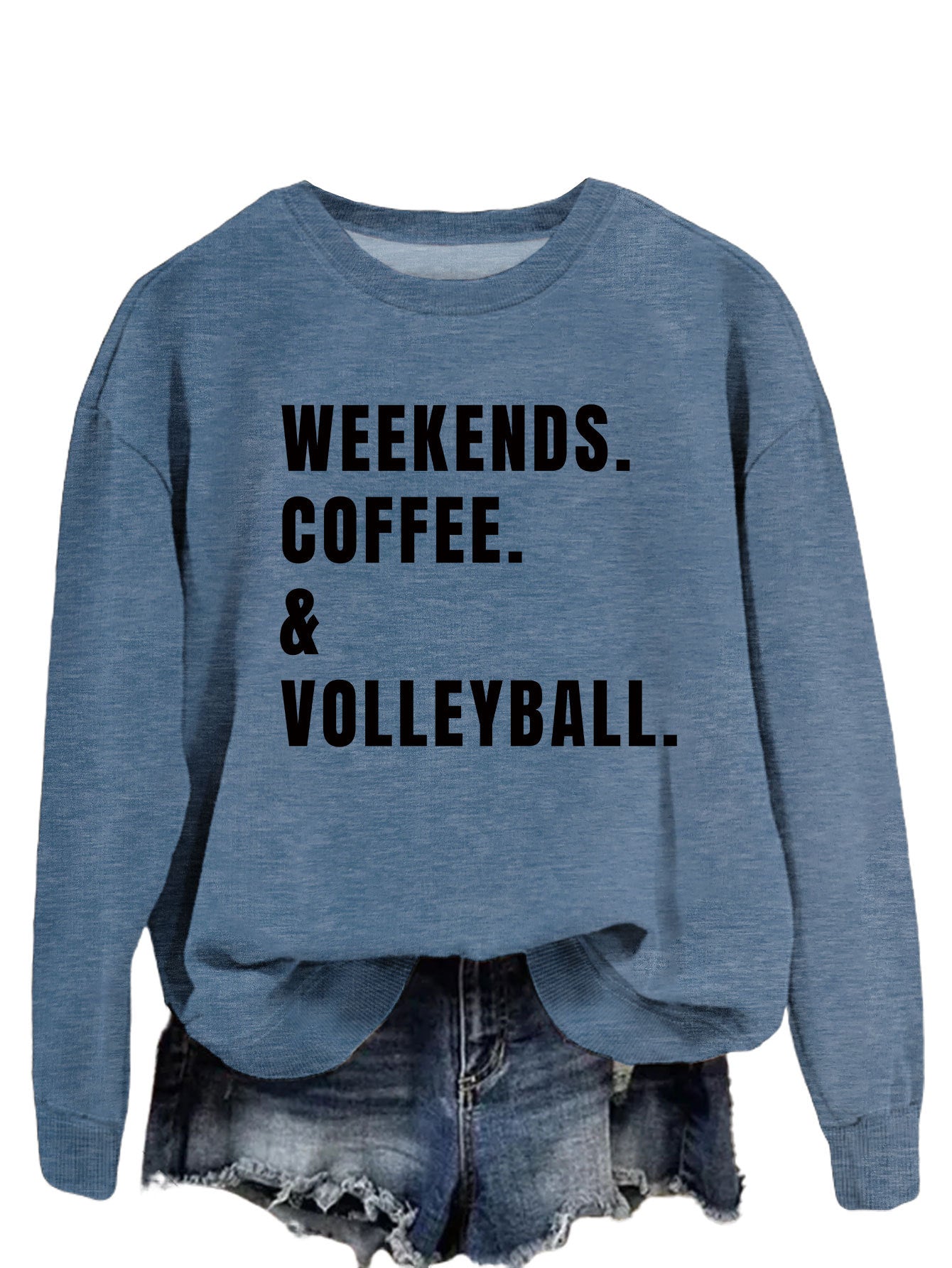 Women's Cozy Round Neck Long Sleeve Loose Sweatshirt