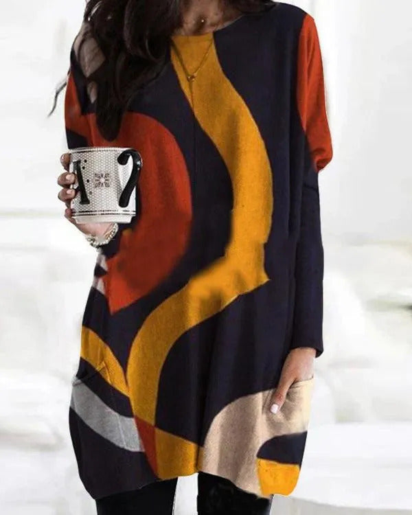 Cozy Long-Sleeve Winter Sweater Dress for Women