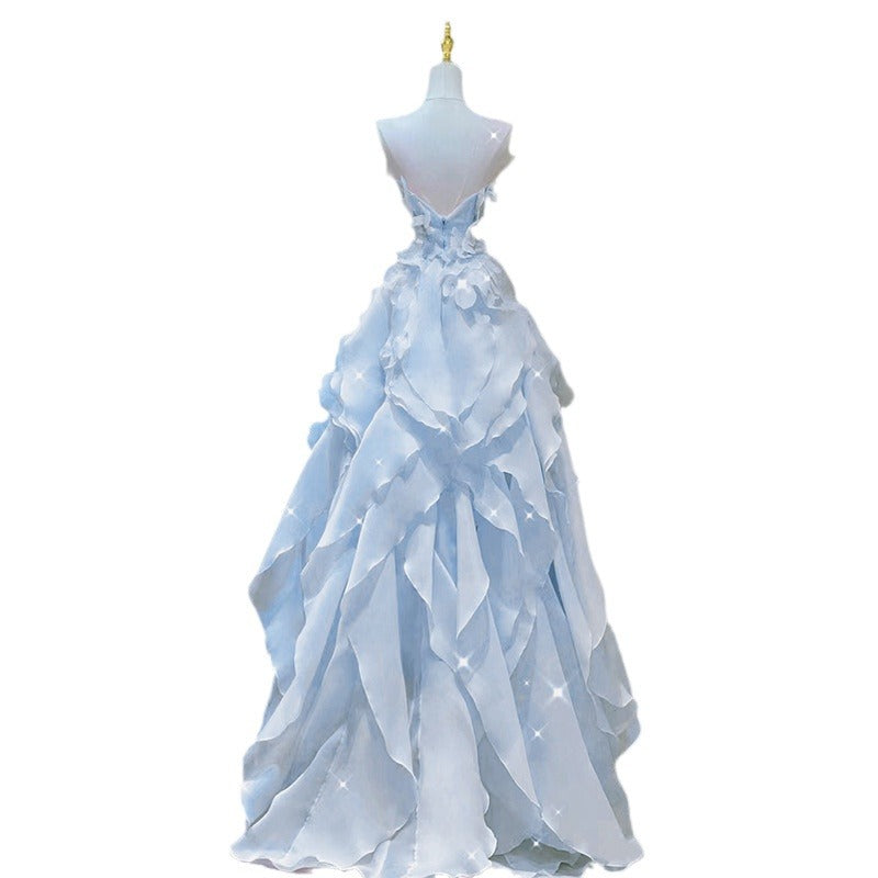 Ethereal Strapless Trendy Banquet Gown