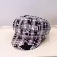 Academic Style Octagonal Newsboy Cap