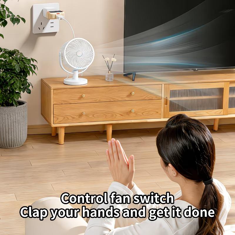 Portable USB Voice Control Switch with Mini USB Hub, Smart Controller for USB Devices, Adjustable Brightness & Speed, Timer Function