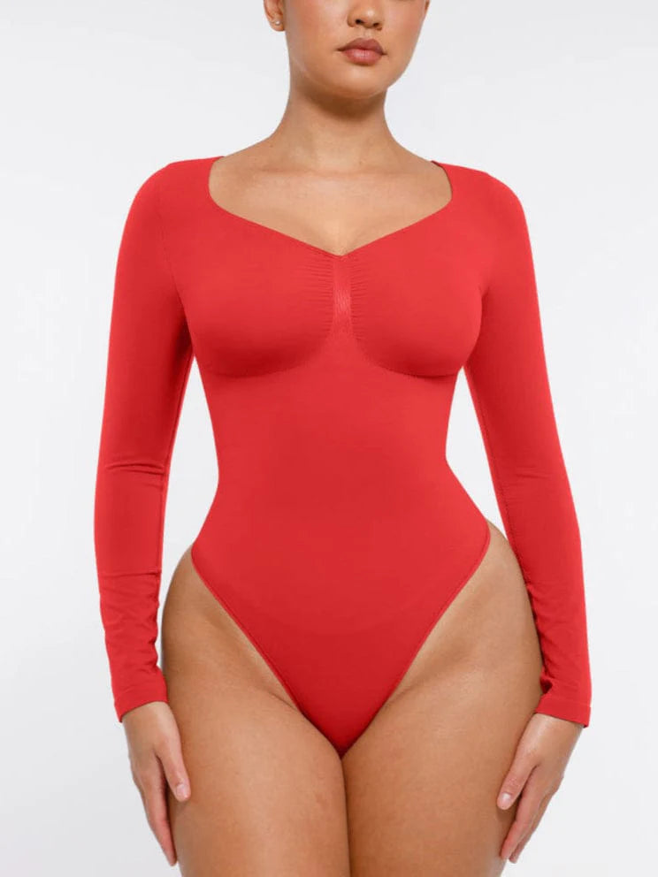 Seamless Chest Support & Tummy Control Thong Bodysuit