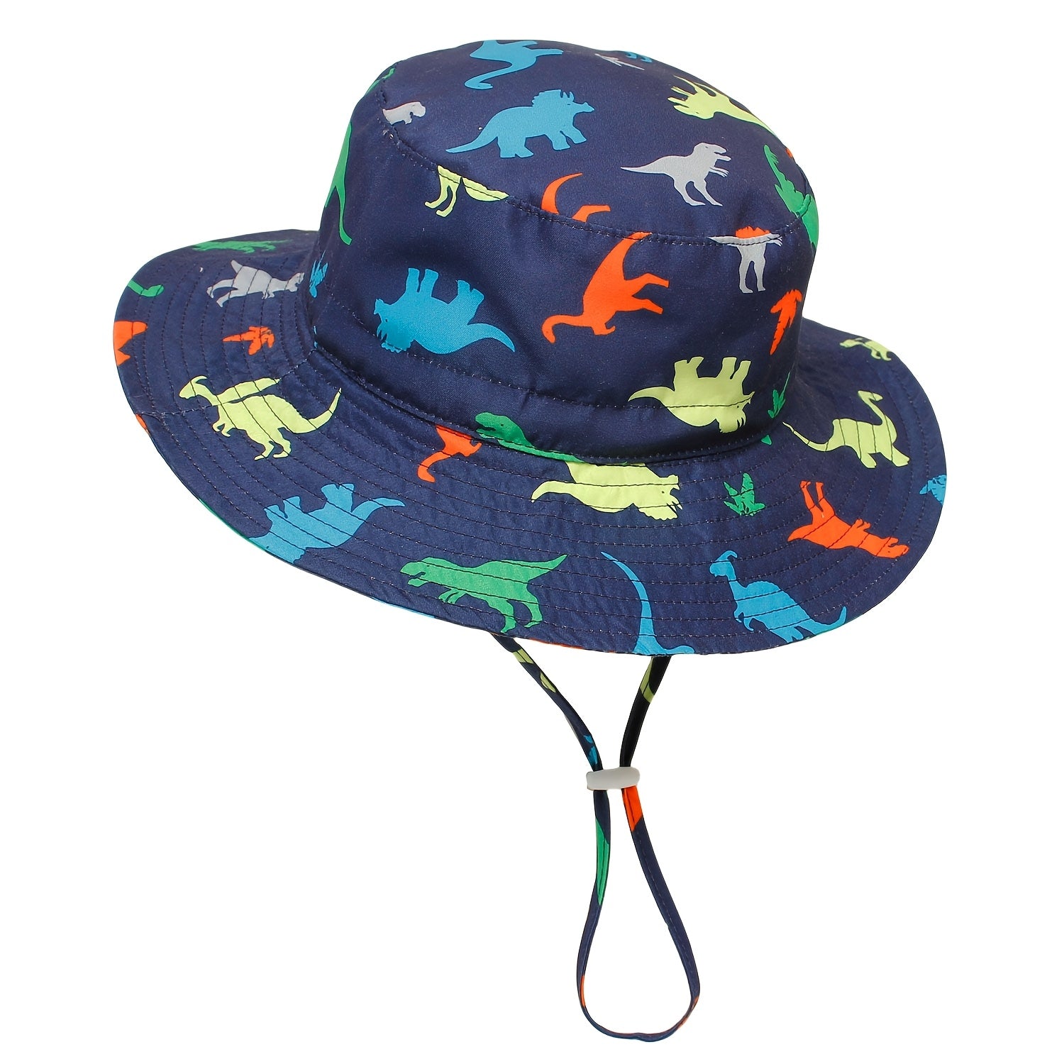 Children's Dinosaur Print Bucket Hat with Adjustable Cord