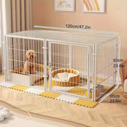 XL Metal Dog Crate 48L X 24H - Sturdy Iron Pet Cage, Playpen For Small To Large Dogs, Indoor/outdoor Kennel, Easy Assembly, Secure Dog Pen Fence