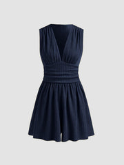 Sleeveless Wide-Leg Commuter Jumpsuit