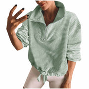 Women's Half-Zip Lapel Sweatshirt & Drawstring Pullover