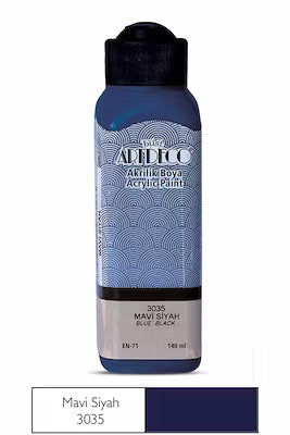 140ml blue black acrylic paint in PET bottle