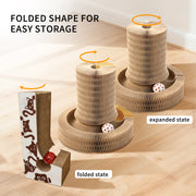 Interactive Cat Scratcher with Rolling Bell Ball