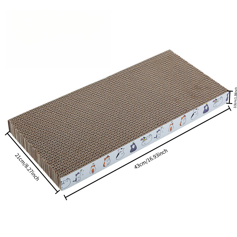 Durable Cat Scratching Board Durable, Cute Double-sided Large Corrugated Cardboard Cat Scratching Board Leisure Bed  Provides Suitable For Indoor Cats Durable Cardboard Scratching Board, Suitable For