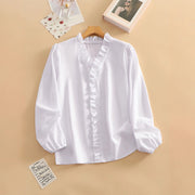Ruffled Fashion Casual Women's Blouse
