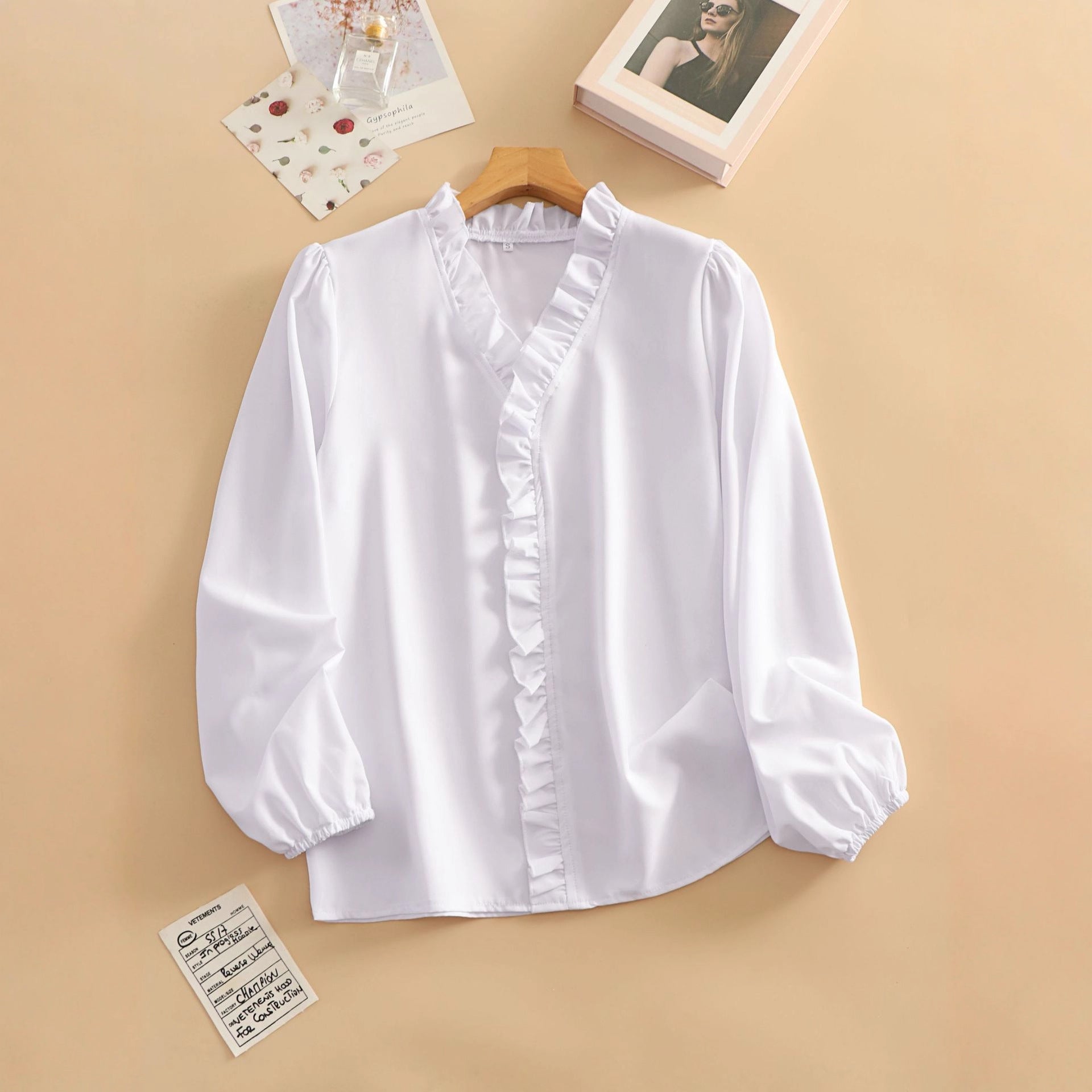 Ruffled Fashion Casual Women's Blouse