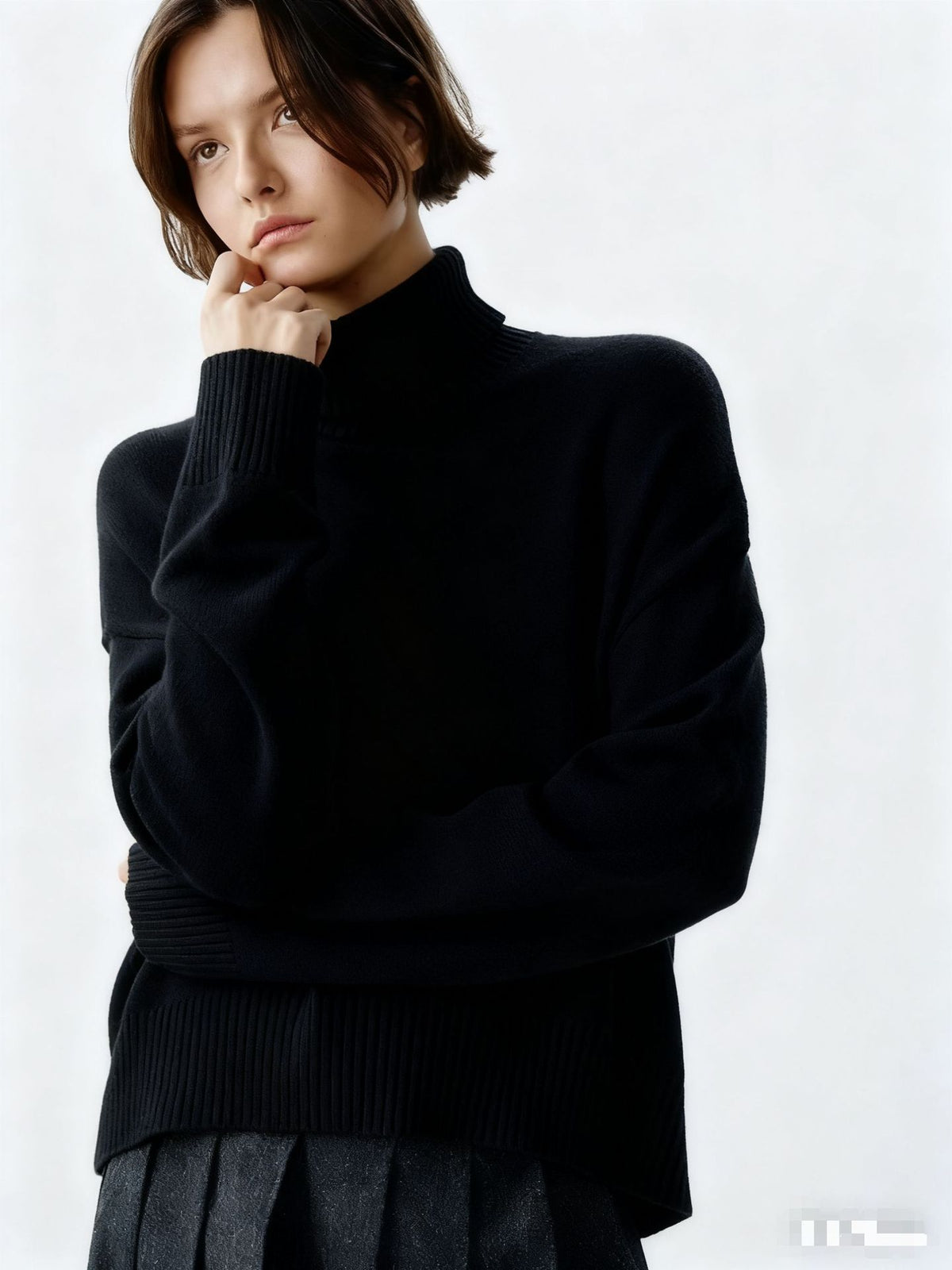 Turtleneck Loose-fitting Versatile Knitted Pullover Sweater