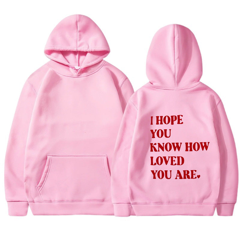 Plus Size Casual Printed Drawstring Hoodie