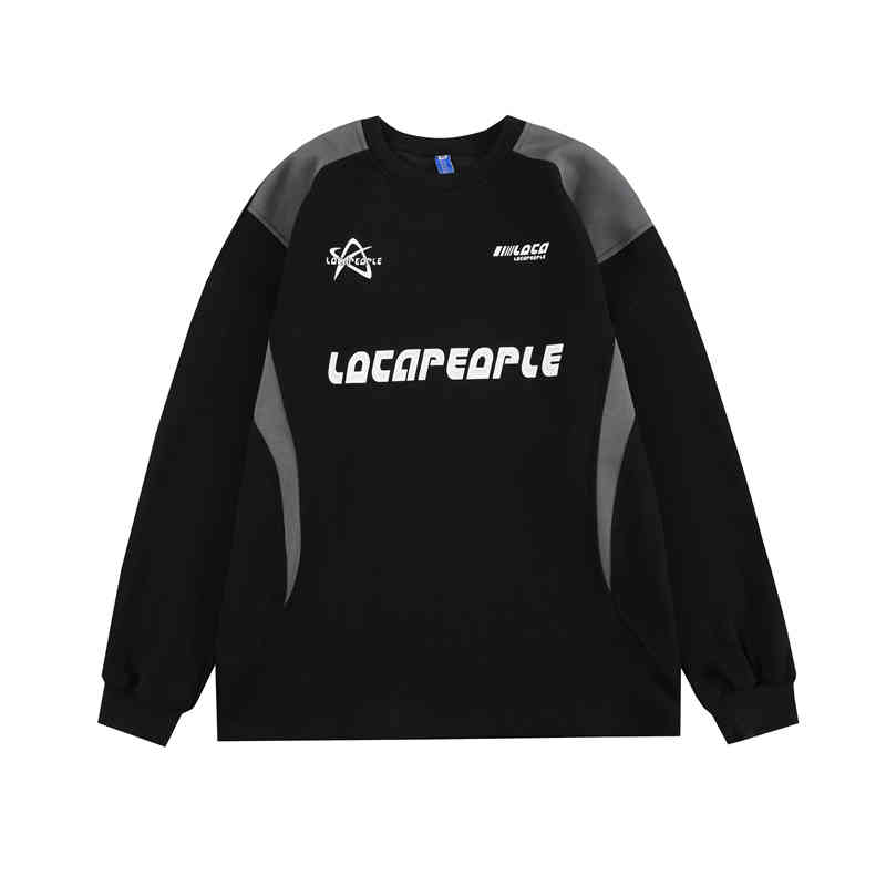 Racing Graphic Loose Fit Couple's Long Sleeve Sweater