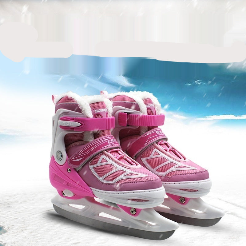 Kids' Insulated Ice Skate Shoes - Adjustable, Waterproof, and Cozy