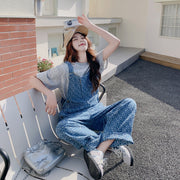 Chic Casual One-Piece Suspender Pants