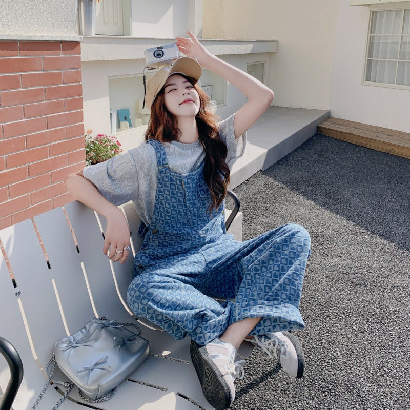 Chic Casual One-Piece Suspender Pants
