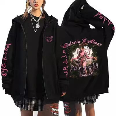 Unisex Anime Zip-Up Hoodie Cartoon Cardigan Sweater