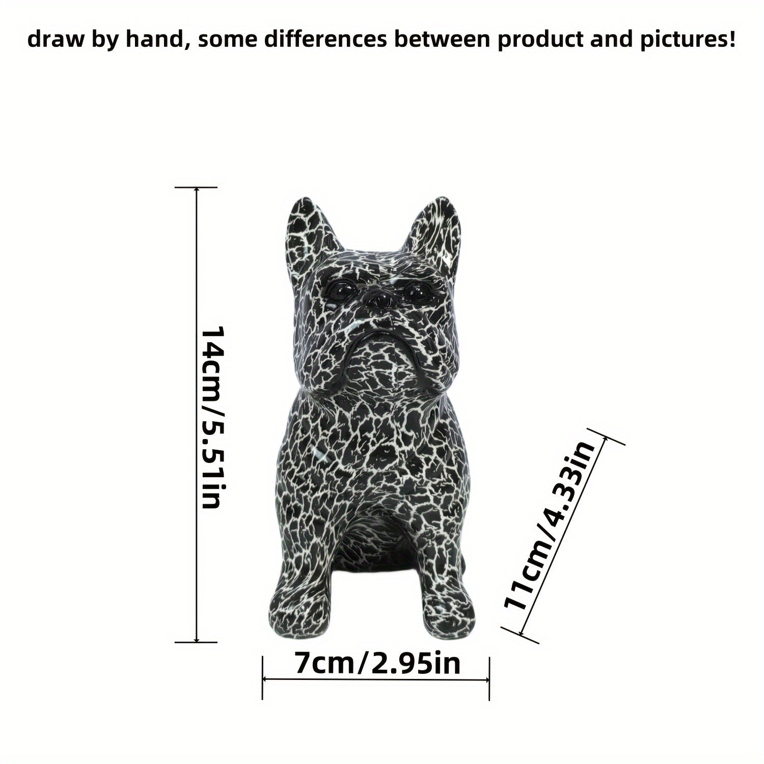 Bulldog resin statue for home and office decoration