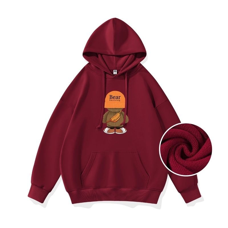 Cozy Cartoon Pocket Long Sleeve Pullover Women's Sweater