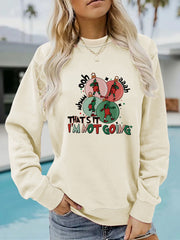 Cozy 'I'm Not Going' Printed Streetwear Casual Hoodie