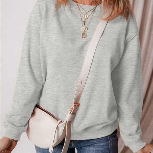 Women's Minimalist Solid Pullover Casual Sweater