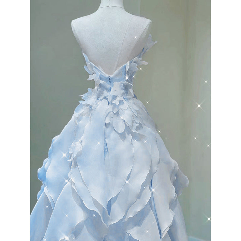Ethereal Strapless Trendy Banquet Gown