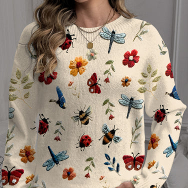 Plus Size Tie-Dye Autumn Sweater for Women