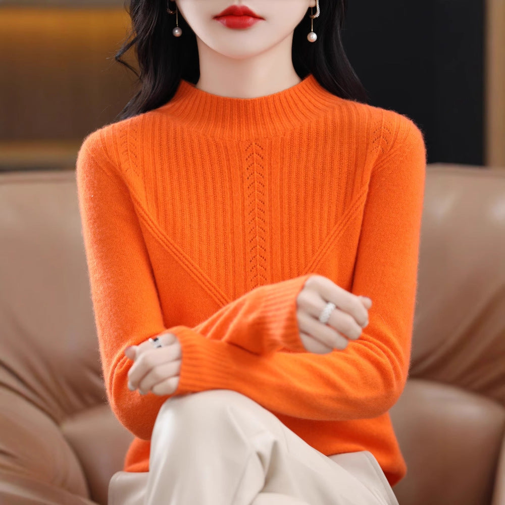 Fall and Winter Outer Wear Lazy and Versatile Knitted Bottoming Sweater