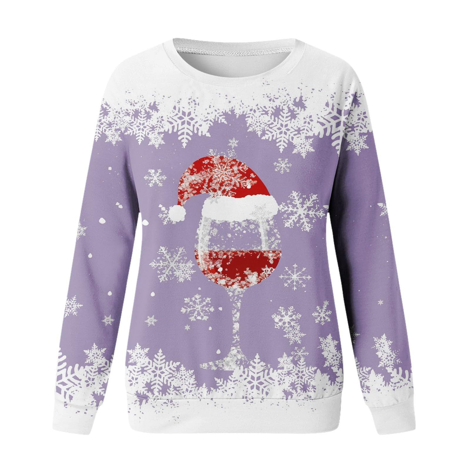 Festive 3D Print Christmas Women's Casual Crewneck Sweater