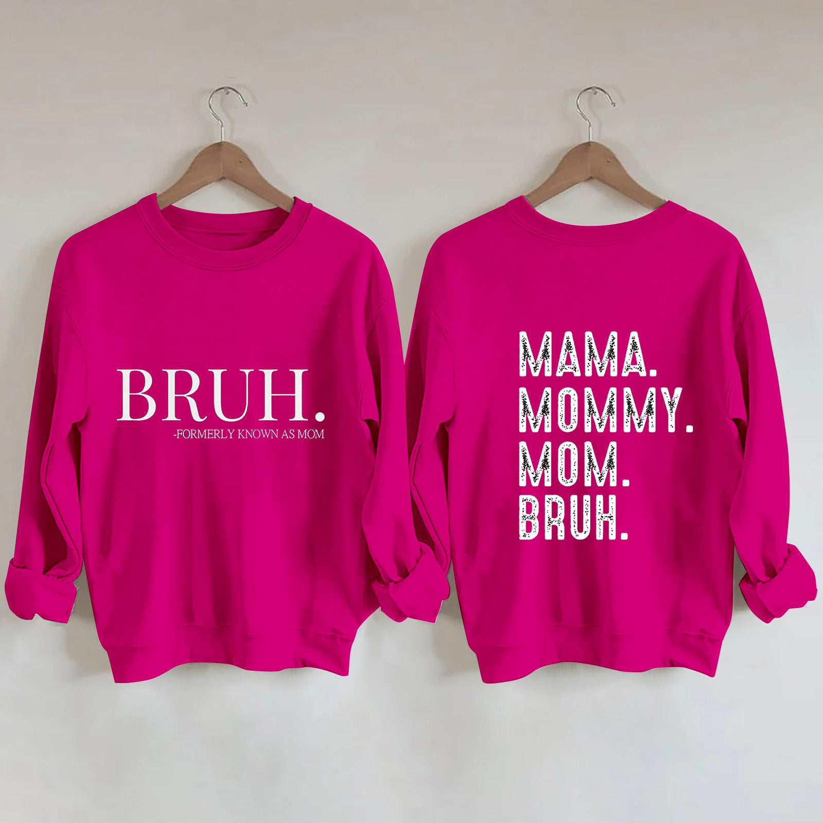 Trendy Letter Print Round Neck Hoodie for Women