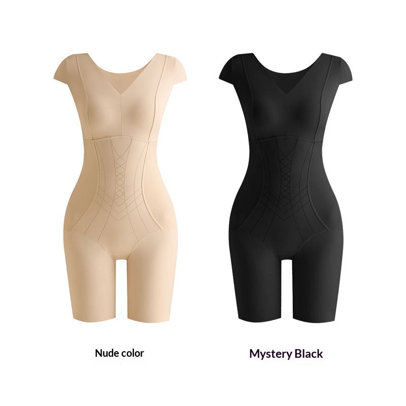 Seamless Double-Layer Shaping Bodysuit for Tummy Control