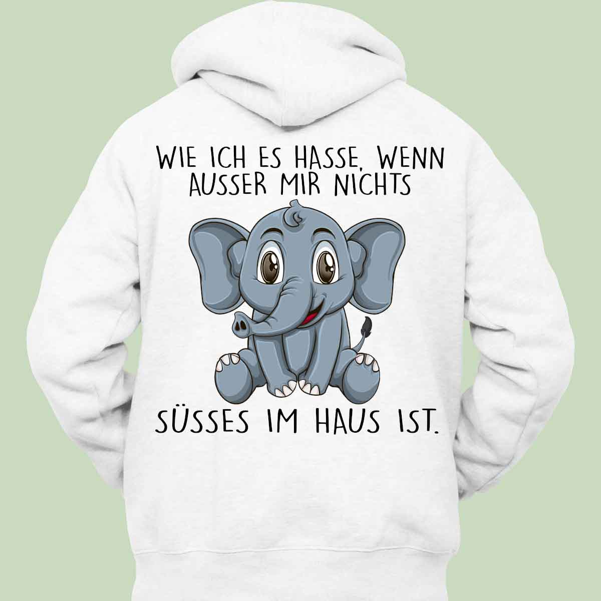 Korean Loose Hoodie Elephant Print Long Sleeve Loose Style