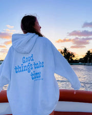 Women's Velvet Letter Hoodie Casual Pullover Sweatshirt