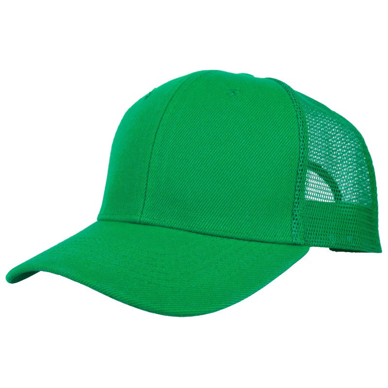 Black Mesh Trucker Snapback Hat with Structured Front