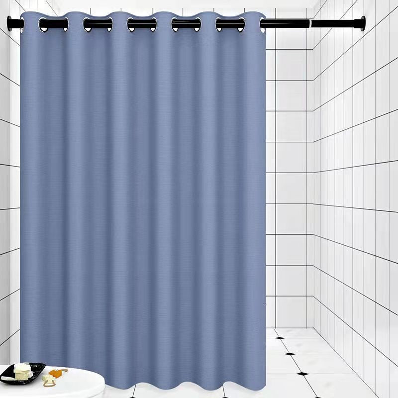 Linen Thick Waterproof and Mildew-proof Shower Curtain Punch-free