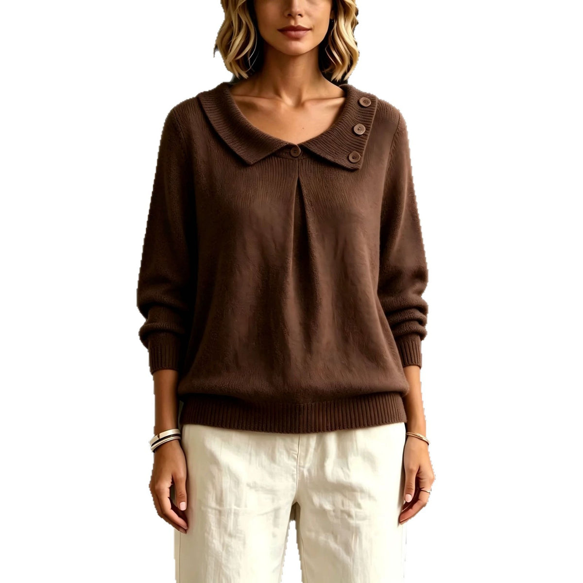 Solid Color Versatile New Pullover Sweater