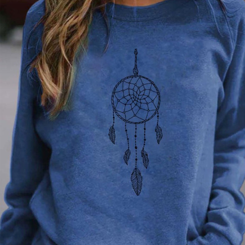 National Style Printed European And American Large Size Sweater