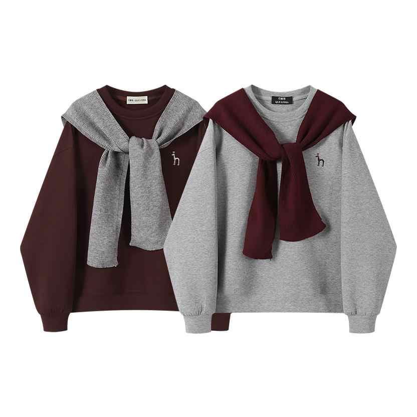 Cozy Round Neck Loose Women's Sweatshirt