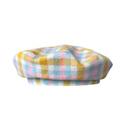 Plaid Beret Hat
