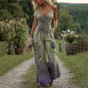 Floral Print Casual Strap Jumpsuit