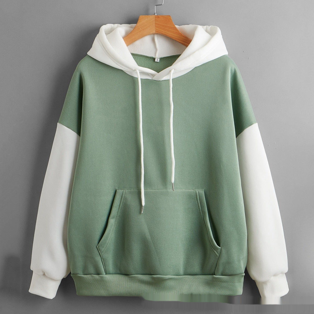 Women's Casual Loose Patchwork Hooded Coat