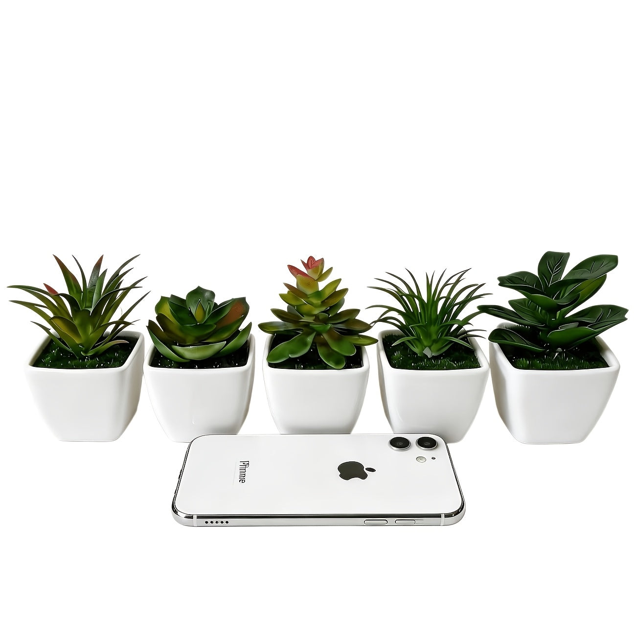 Artificial succulent plant set realistic potted greenery no maintenance