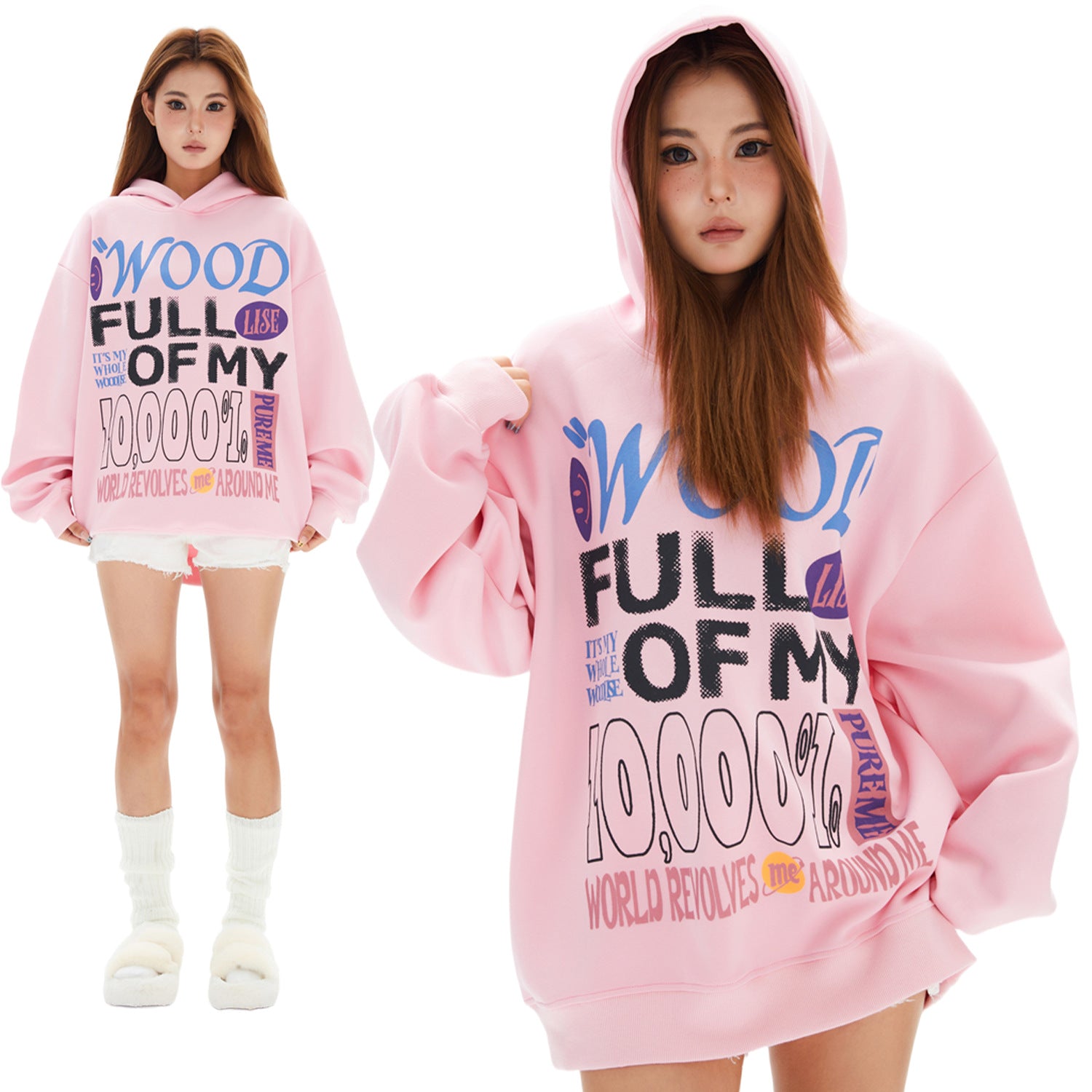 Retro Loose Hooded Sweatshirt for Women