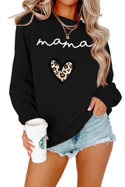 Plus Size Leopard Heart Fleece Hoodie