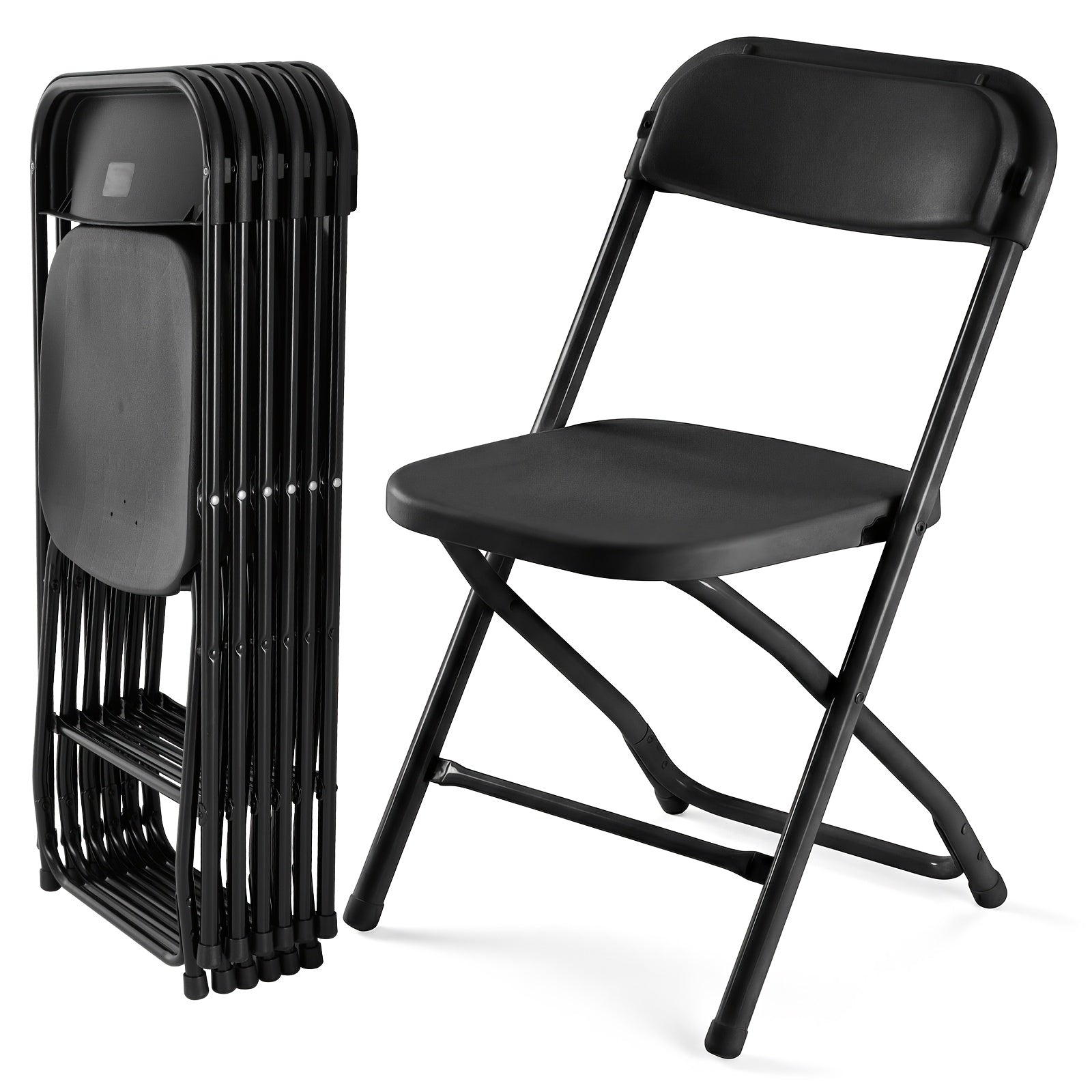 Heavy-Duty Plastic Folding Chair with 330 lb Capacity