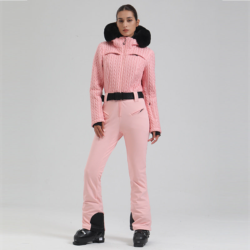 Women's Waterproof Windproof One-Piece Ski Suit